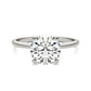 2 CTW Round Lab Grown Diamond Solitaire Engagement Ring 14K White Gold (G-VS)-3