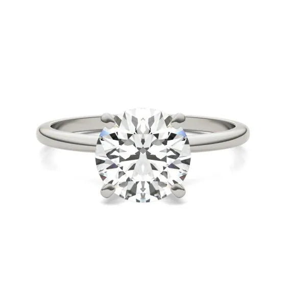 2 CTW Round Lab Grown Diamond Solitaire Engagement Ring 14K White Gold (G-VS)-3