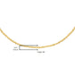 10K Gold 0.5 mm Slender & Dainty Fine Rope Chain Necklace