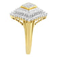 10K Yellow Gold Diamond Ballerina Ring (1 Cttw, I-J Color, I1-I2 Clarity)-4