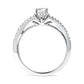 14K White Gold 5/8 Cttw Diamond Split Shank Engagement Ring  (G-H Color, VS2-SI1 Clarity) - Size 7-4