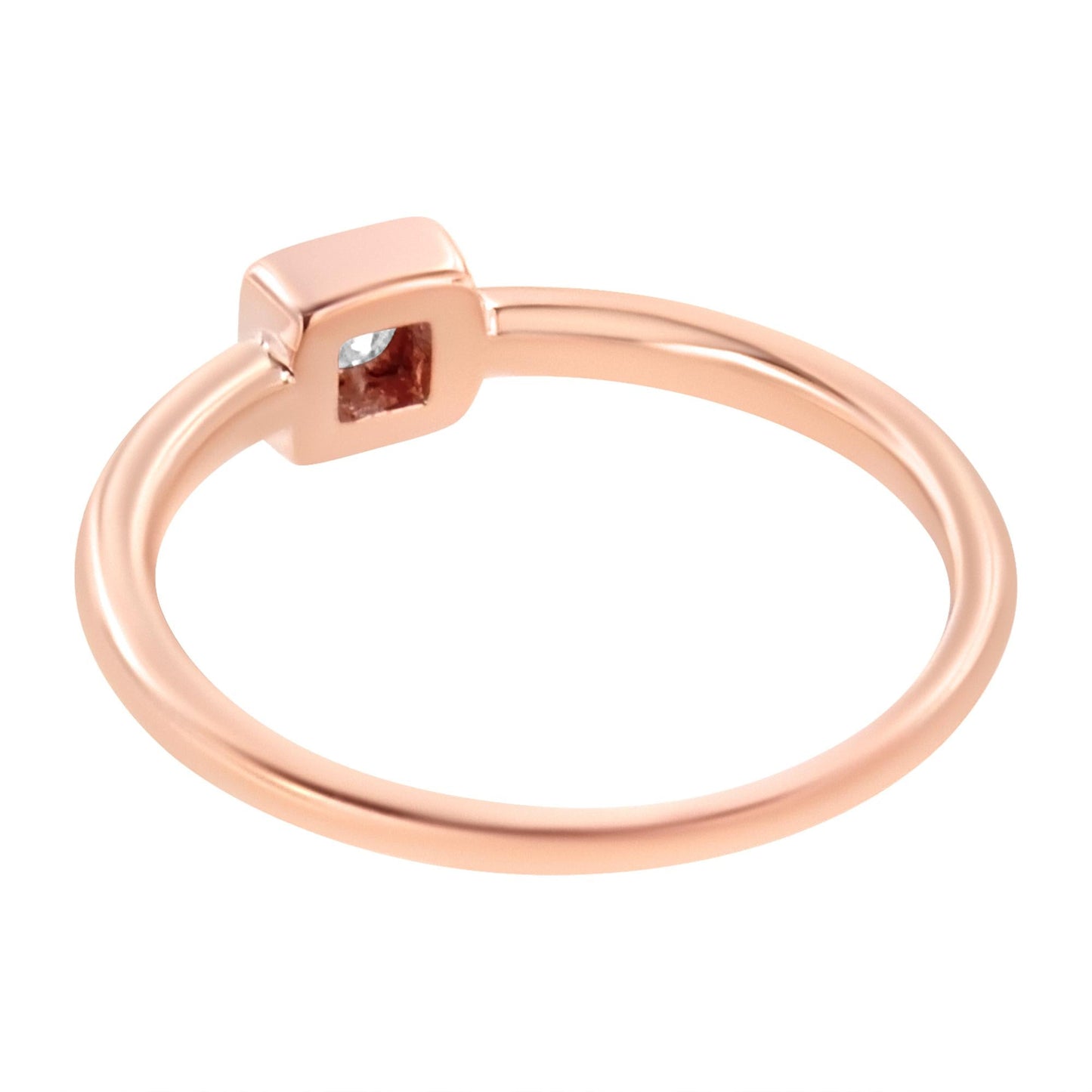 14K Rose Gold Plated .925 Sterling Silver 1/20 cttw Miracle Set Diamond Promise Ring (J-K Color, I1-I2 Clarity)-4