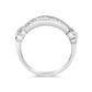 .925 Sterling Silver 1/2 Cttw Baguette Cut Diamond Channel Set X-Station Wedding Ring (H-I Color, I1-I2 Clarity)