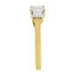 10K Yellow Gold Princess-Cut Diamond Three Stone Band Ring (1 Cttw, J-K Color, I1-I2 Clarity)-4