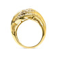 10K Yellow Gold 2.0 Cttw Channel Set Diamond Cocktail Swirl Band Ring (K-L Color, I1-I2 Clarity)