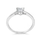 14K White Gold 1/2 Cttw Heart Cut Lab Grown Diamond Solitaire Engagement Ring (F-G Color, VS1-VS2 Clarity) - Size 7-4