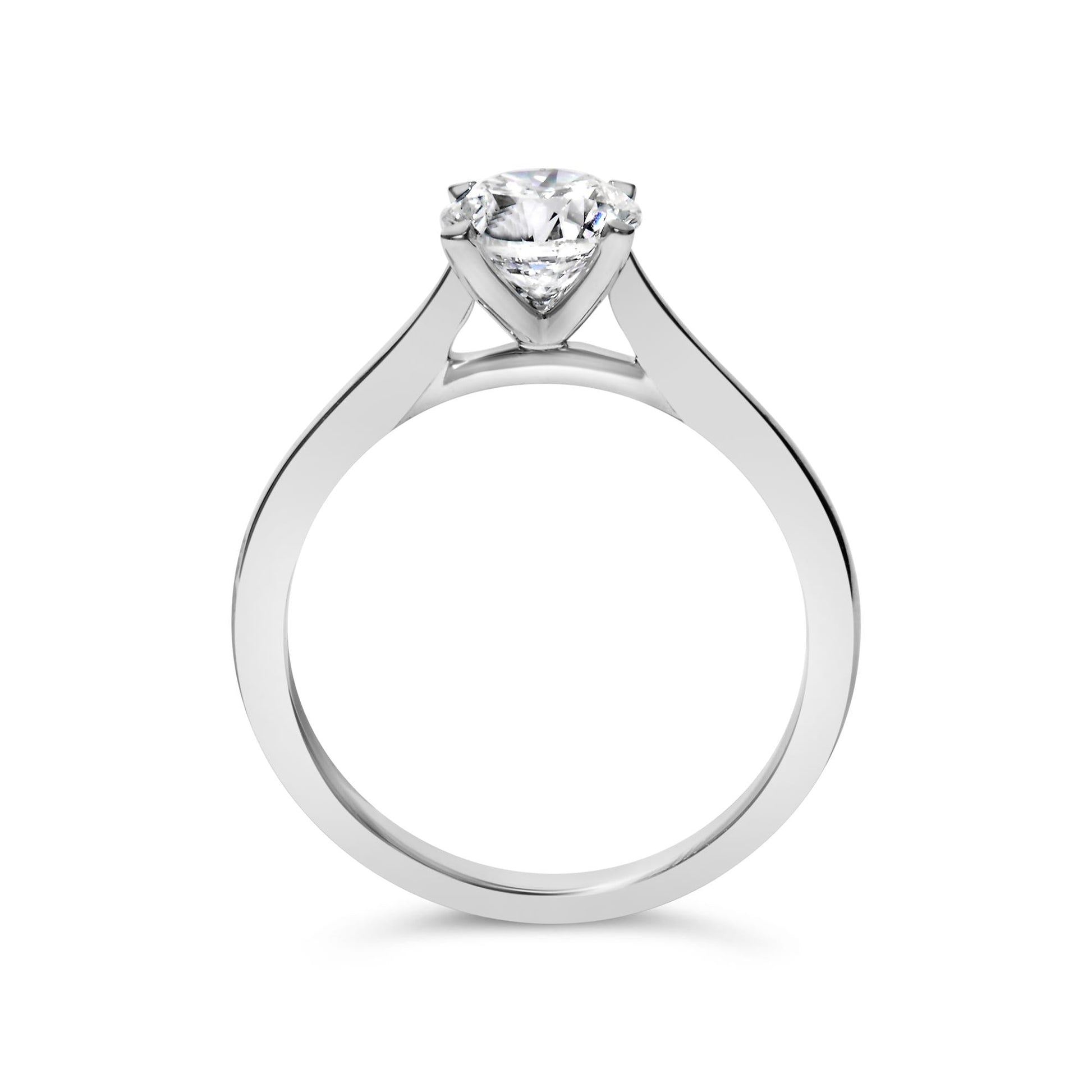 14K White Gold 1.0 Cttw Round Lab Grown Diamond Eagle Claw 4-Prong Set Solitaire Engagement Ring (F-G Color, VS2-SI1 Clarity)-4