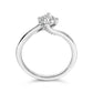 14K White Gold 4/5 Cttw Round Lab Grown Diamond Bypass Solitaire Engagement Ring (F-G Color, VS1-VS2 Clarity)-4