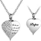 Angel Wing Heart Cremation Urn Necklace for Ashes Papa Keepsake Memroial Jewelry God Has You in His Arms I Have You in My Heart