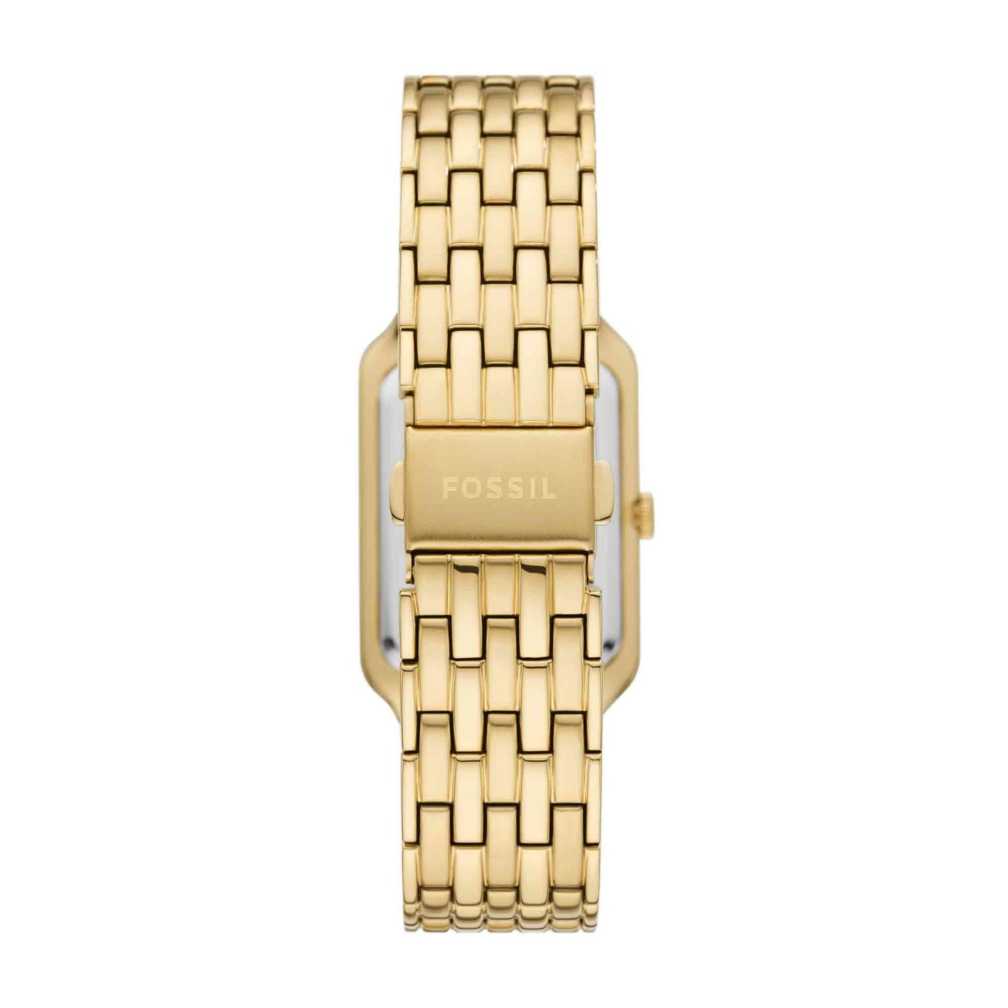 Fossil Raquel Women's Watch with Rectangular Case and Stainless Steel Bracelet or Leather Band