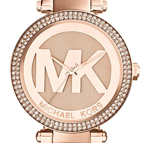 Michael Kors Parker Women's Watch, Stainless Steel and Pavé Crystal Watch for Women with Steel, Leather, or Silicone Band