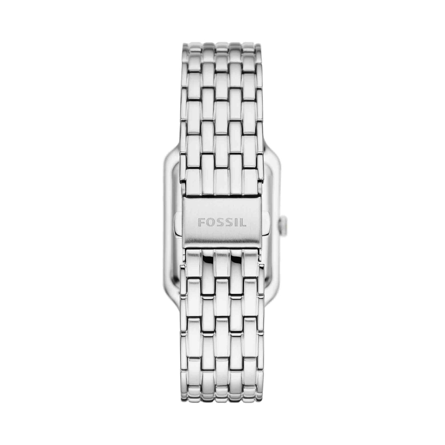 Fossil Raquel Women's Watch with Rectangular Case and Stainless Steel Bracelet or Leather Band