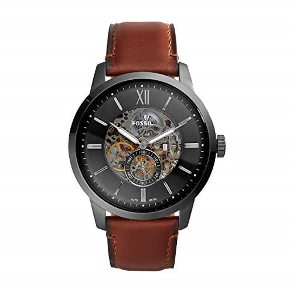 Fossil Townsman Men's Automatic Watch with Mechanical Movement and Skeleton Dial