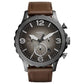 Fossil Nate Men's Watch with Oversized Chronograph Watch Dial and Stainless Steel or Leather Band