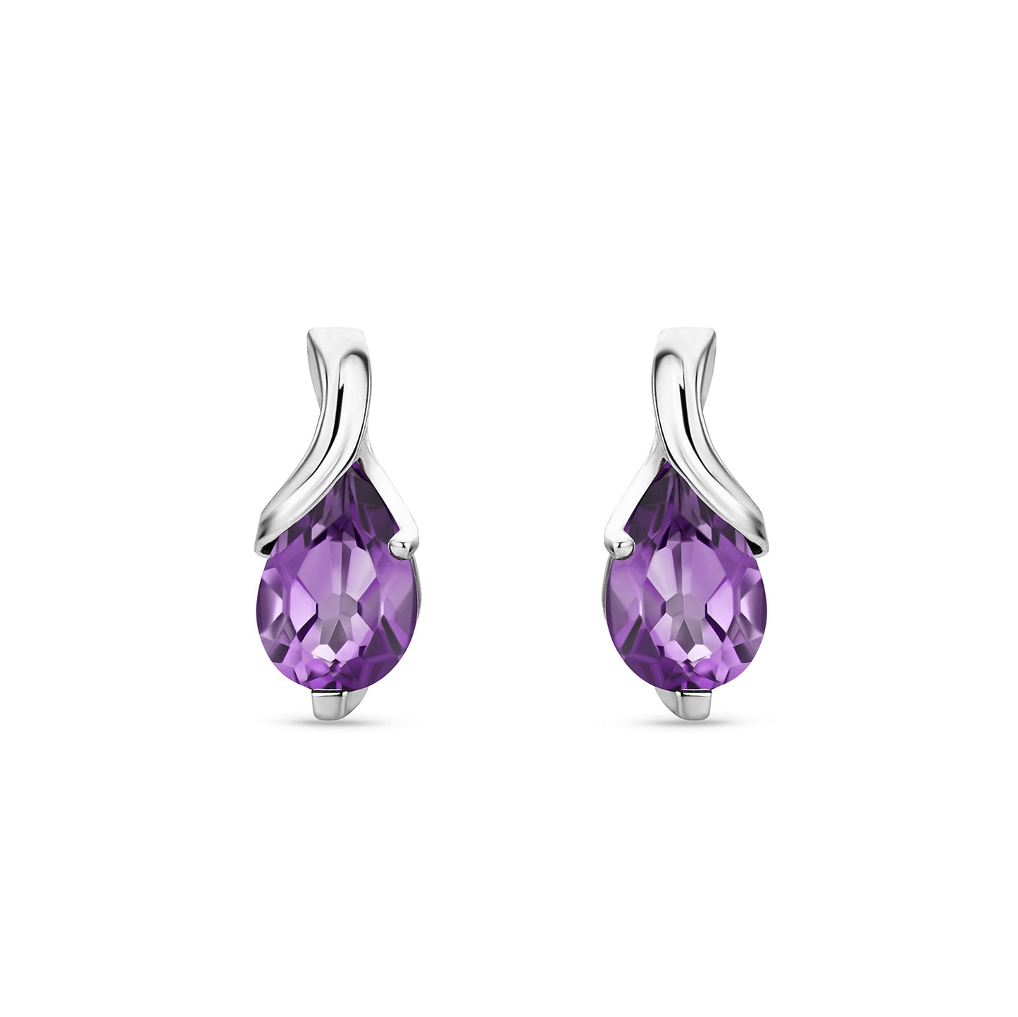 0.74 Carat Amethyst or Emerald or Ruby or Sapphire or Topaz 14K Gold or 14K White Gold Drop Dangle Earrings