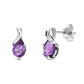 0.74 Carat Amethyst or Emerald or Ruby or Sapphire or Topaz 14K Gold or 14K White Gold Drop Dangle Earrings