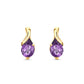 0.74 Carat Amethyst or Emerald or Ruby or Sapphire or Topaz 14K Gold or 14K White Gold Drop Dangle Earrings