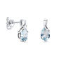 0.74 Carat Amethyst or Emerald or Ruby or Sapphire or Topaz 14K Gold or 14K White Gold Drop Dangle Earrings