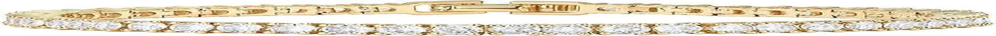 Cubic Zirconia Classic Tennis Bracelet, Yellow Gold, 7 Inches