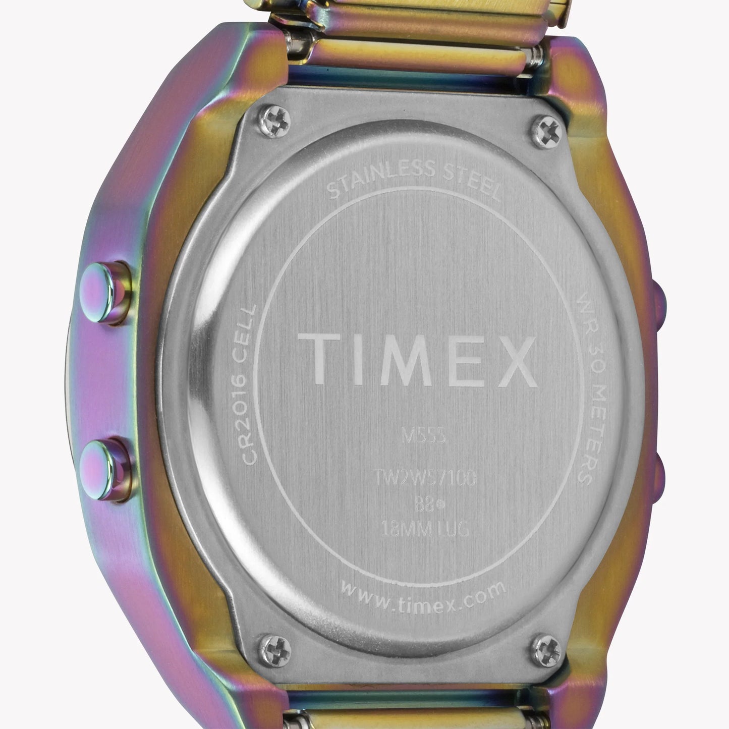 TIMEX T80 STAINLESS STEEL EXPANSION BAND - VIBRANT PURPLE PLAYFUL TIMEPIECE-3