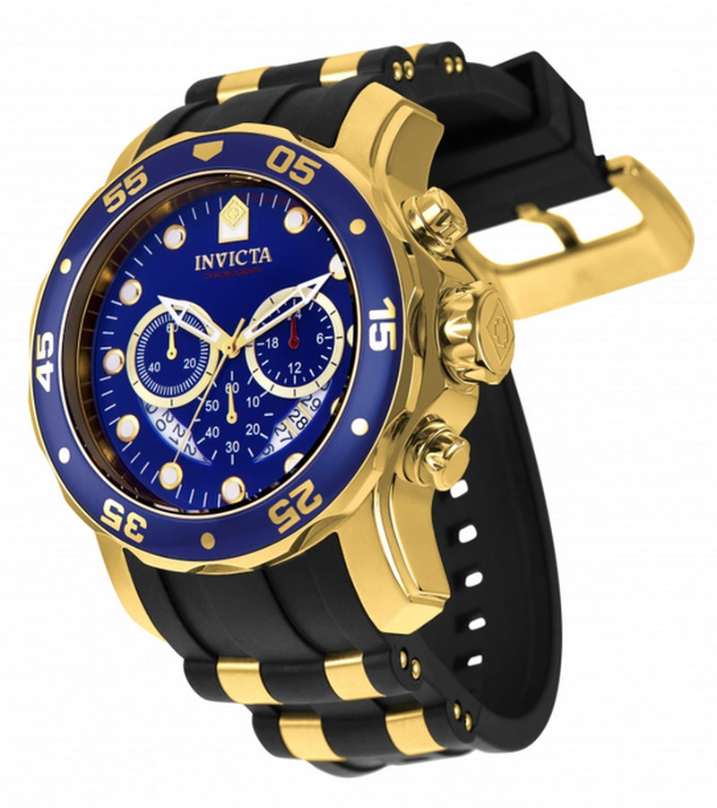 Invicta 6983 Mens Pro Diver Scuba Black Silicone/Gold-