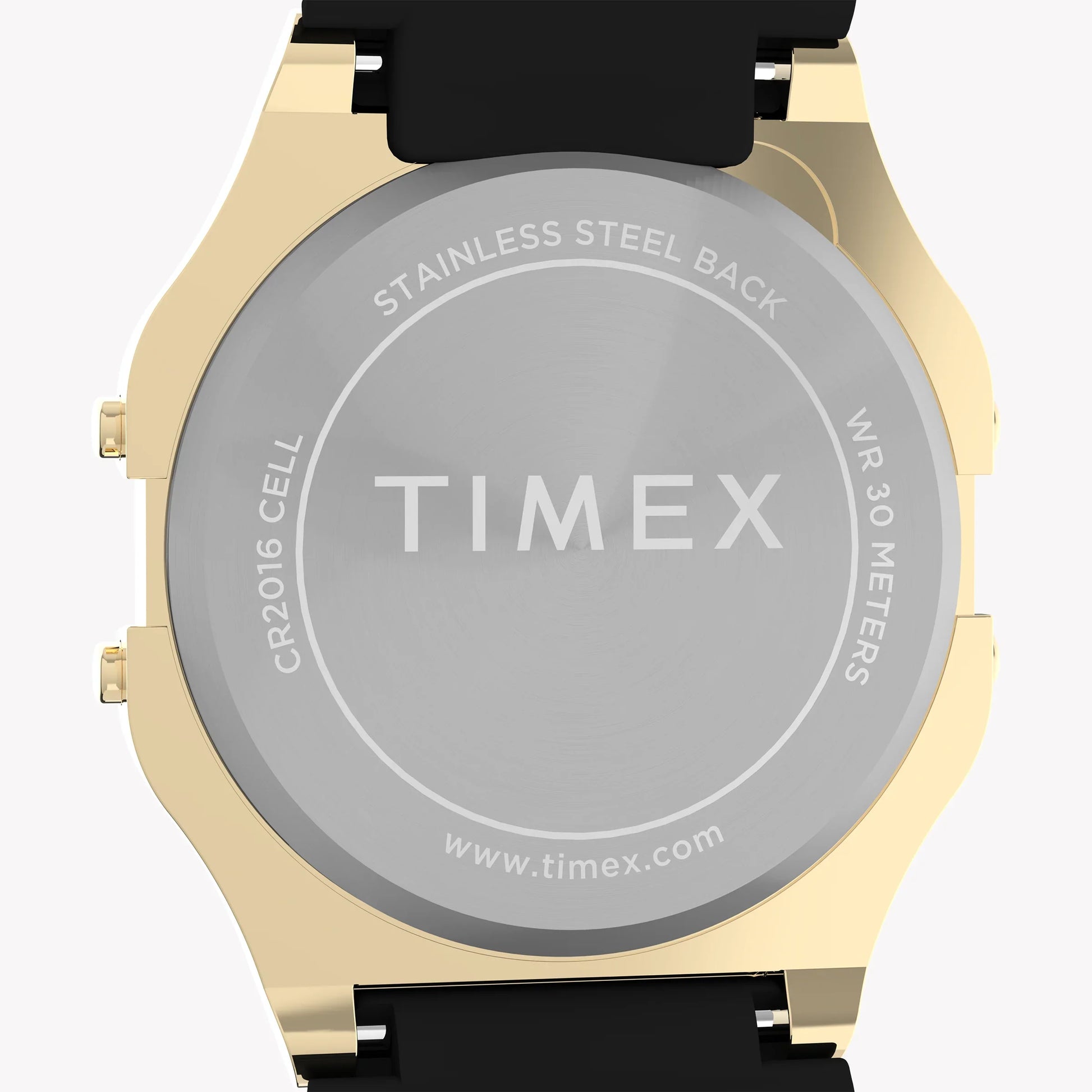 TIMEX T80 GOLD TONE & BLACK LENS - RETRO REIMAGINED UNISEX WATCH WITH RESIN STRAP-3