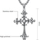 Stainless Steel Cross Pendant Necklace Men'S Lord'S Prayer Necklace Square Chain 22 24 Ihes