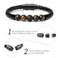 Cremation Jewelry Lava Stone Funeral Urn Bracelet for Ashes for Women Men Chakra Healing Balancing Leather Memorial Bracelets