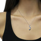 14K White Gold Round-cut Treated Blue Diamond Pendant Necklace (1 cttw, H-I Color, I1-I2 Clarity)