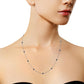 .925 Sterling Silver 1 Cttw Treated Fancy Black Diamond Station Necklace (I1-I2 Clarity) - 18” 