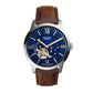 Fossil Townsman Men's Automatic Watch with Mechanical Movement and Skeleton Dial