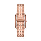 Fossil Raquel Women's Watch with Rectangular Case and Stainless Steel Bracelet or Leather Band