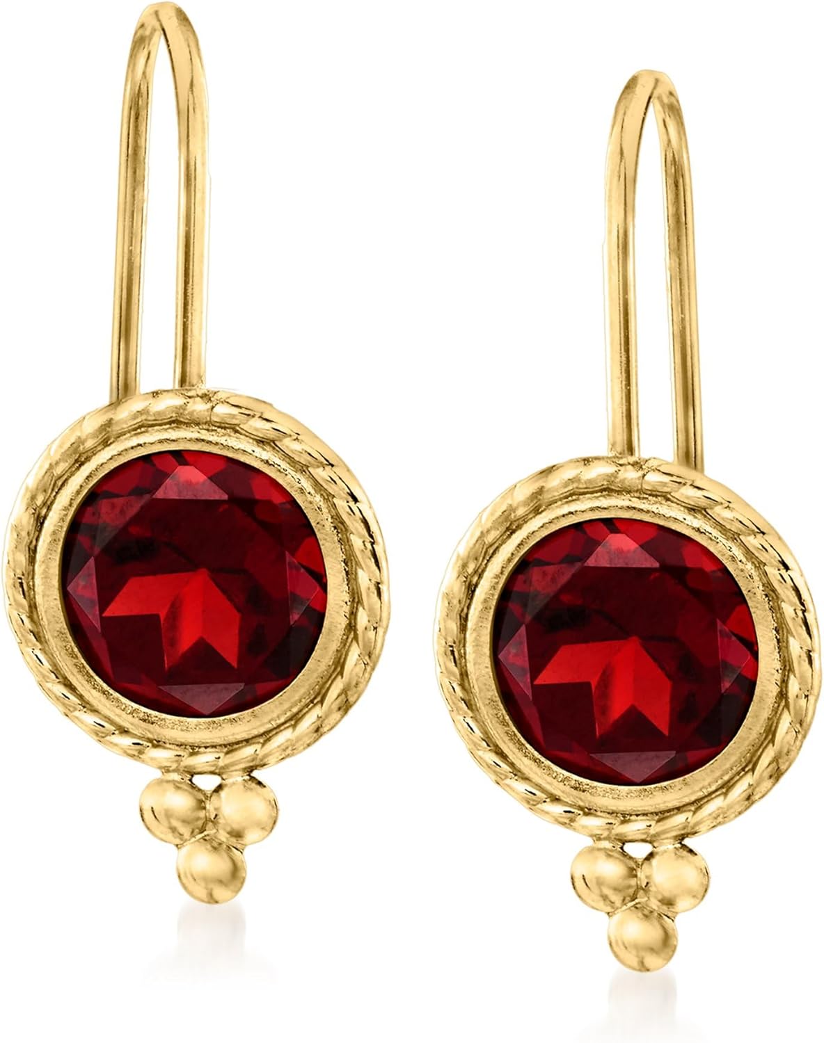 2.00 ct. t.w. Garnet Drop Earrings in 14kt Yellow Gold