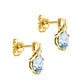 0.74 Carat Amethyst or Emerald or Ruby or Sapphire or Topaz 14K Gold or 14K White Gold Drop Dangle Earrings