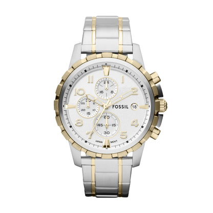 Fossil Dean Men's Dress Watch with Chronograph Display and Stainless Steel Bracelet Band