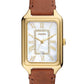 Fossil Raquel Women's Watch with Rectangular Case and Stainless Steel Bracelet or Leather Band