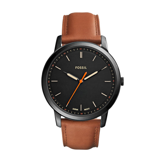 Fossil Minimalist Men's Watch with Leather or Stainless Steel Band, Chronograph or Analog Watch Display with Slim Case Design