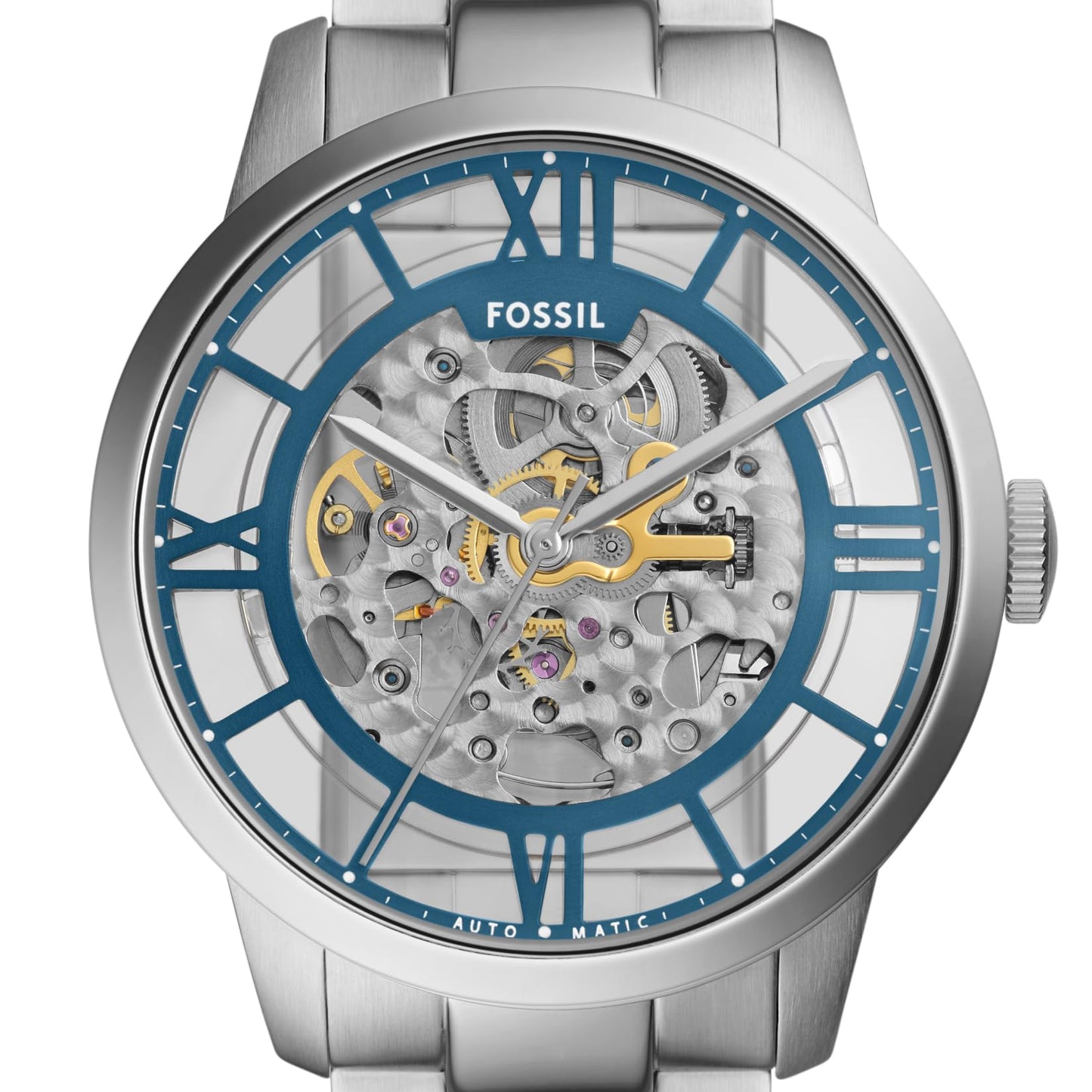 Fossil Townsman Men's Automatic Watch with Mechanical Movement and Skeleton Dial