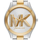 Michael Kors Slim Runway Women's Watch, Stainless Steel Bracelet Watch for Women