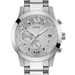 GUESS Men's Stainless Steel Gunmetal Chronograph Bracelet Watch