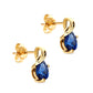 0.74 Carat Amethyst or Emerald or Ruby or Sapphire or Topaz 14K Gold or 14K White Gold Drop Dangle Earrings