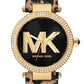 Michael Kors Parker Women's Watch, Stainless Steel and Pavé Crystal Watch for Women with Steel, Leather, or Silicone Band