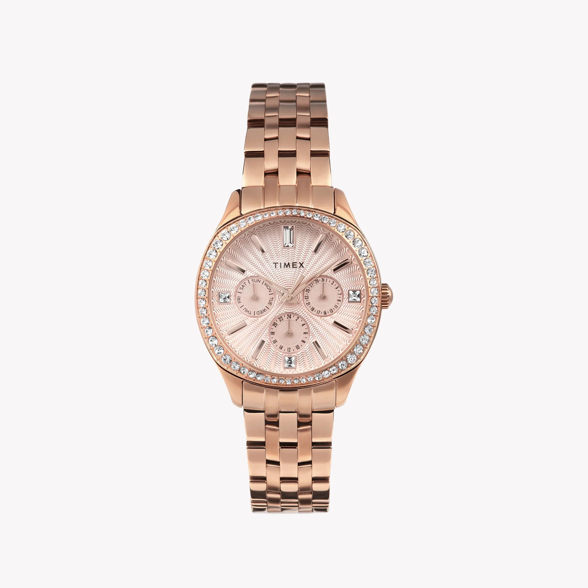 TIMEX CUSHION MULTIFUNCTION - SPARKLING ROSE GOLD TIMEPIECE FOR THE MODERN WOMAN-0