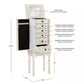 Elaina off White Jewelry Armoire 13.5 In. W X 9.5 In. D X 37 In. H