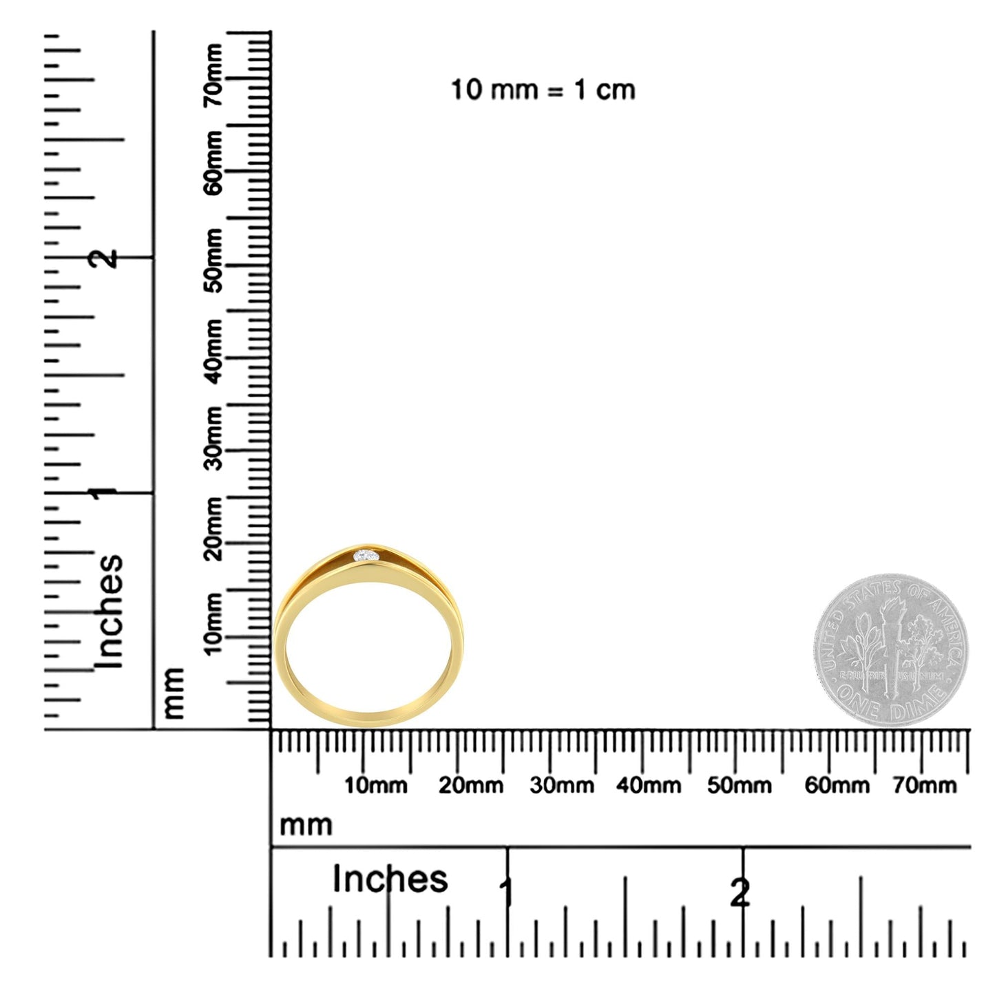 10K Yellow Gold Diamond Promise Ring (1/10 Cttw, H-I Color, I1-I2 Clarity)