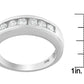 14K White Gold 3/4ct. TDW Diamond Channel Band Ring (H-I, I1-I2)