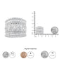 .925 Sterling Silver 2.0 Cttw Diamond Edge Multi-Row Ring Band ( J-K Color, I3 Clarity)-4