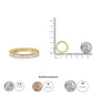 14K Yellow Gold 3.0 Cttw Shared Prong-Set Princess-cut Diamond Eternity Band Ring (H-I Color, SI1-SI2 Clarity)