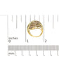 10K Yellow Gold 2.0 Cttw Channel Set Diamond Cocktail Swirl Band Ring (K-L Color, I1-I2 Clarity)