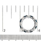 14K White Gold 6 1/4 Cttw Alternating Lab-Grown White and Natural Treated Blue Diamond Eternity Band Ring (F-G Color, VS1-VS2 Clarity)  - Ring Size 7.5